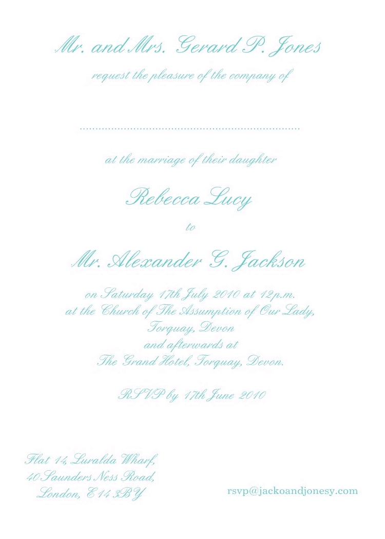 Wedding Invite Inside